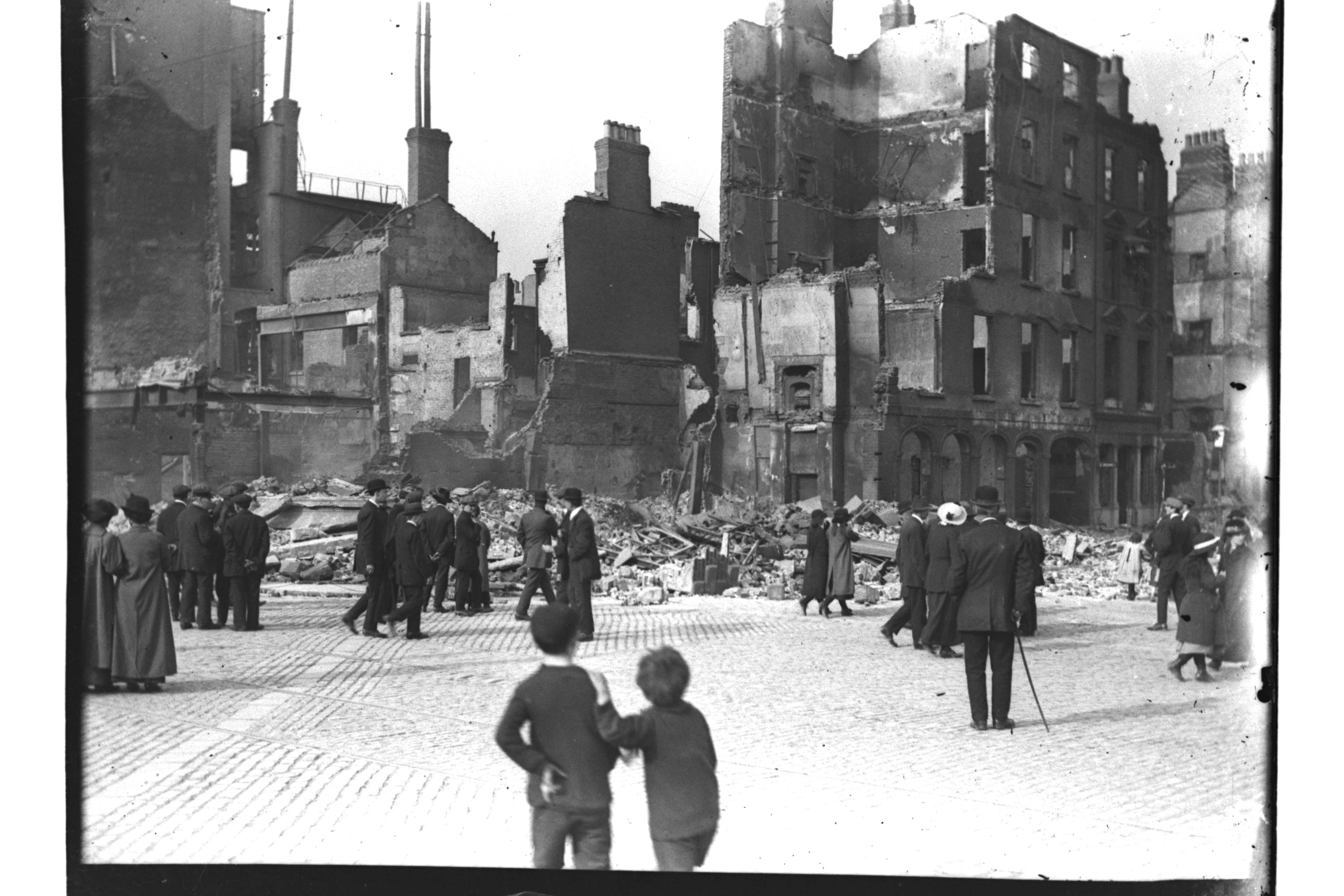 OConnell Street destruction, after the Easter Rising (1916)